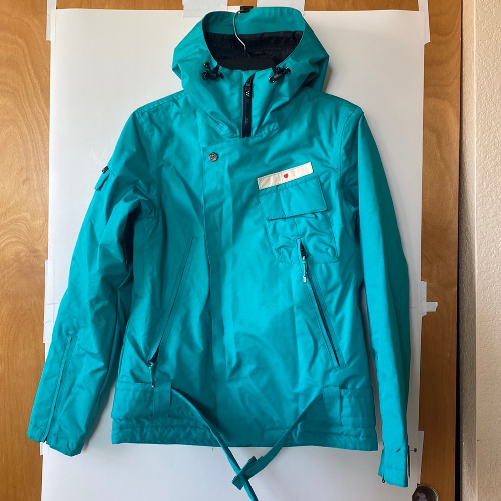 Holden Snow Ski Belted Hooded Jacket/ Green-Sz Small